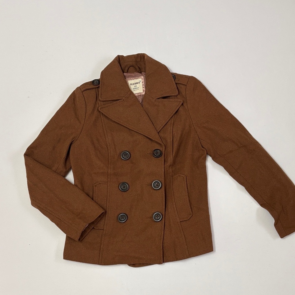 Old Navy Double-Breasted Tan Pea Coat